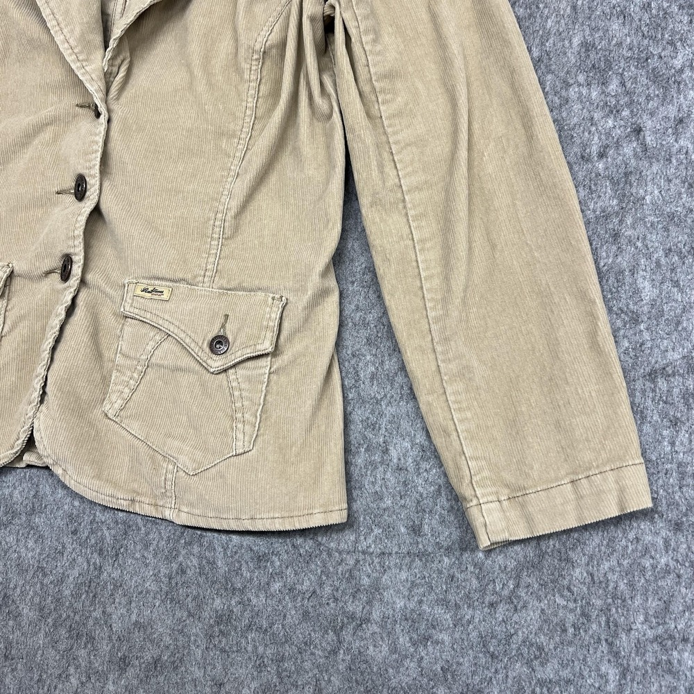 Levi Strauss Signature Jacket Womens L Beige Corduroy Blazer Button Flap Pockets - Picture 8 of 16